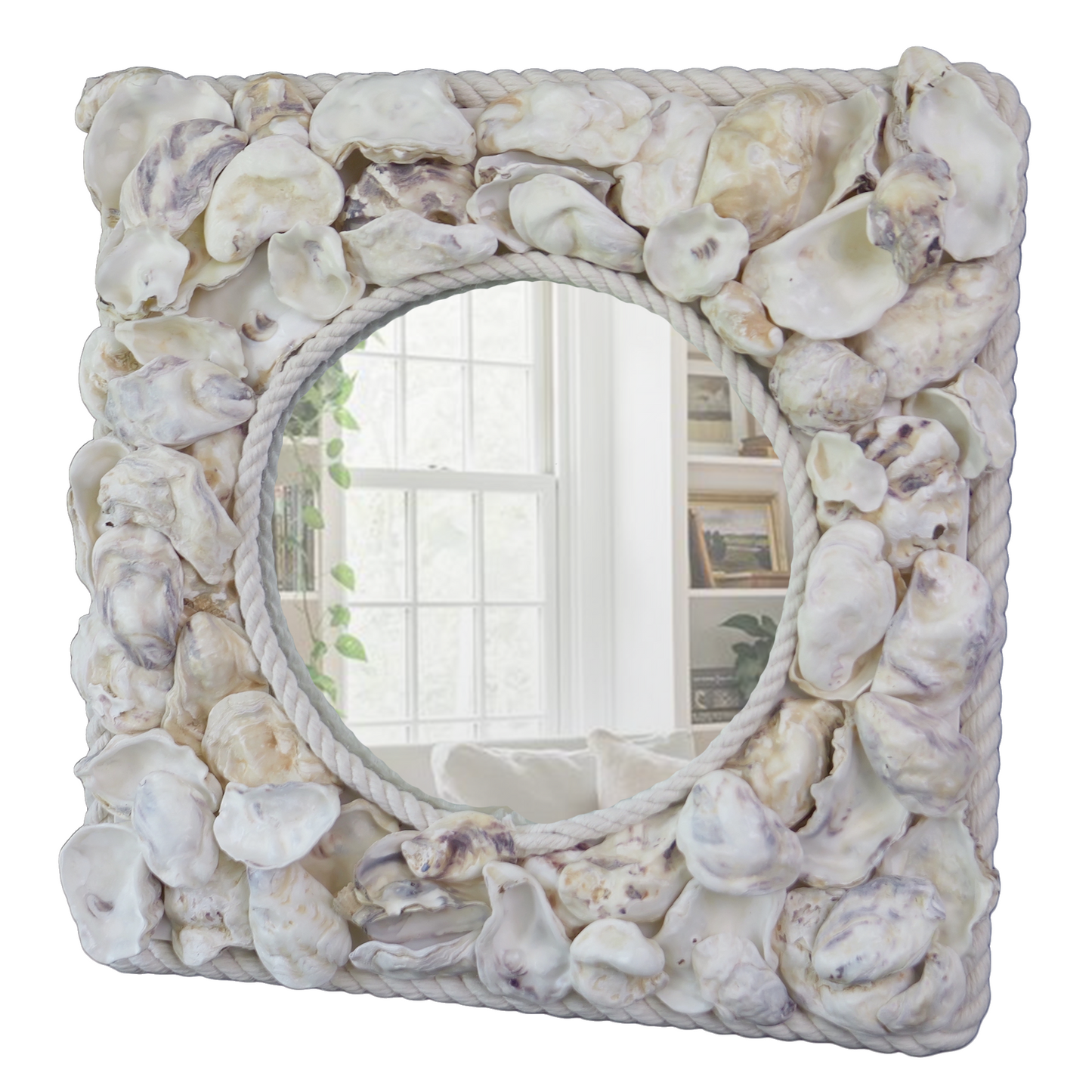 Elegant Oyster Seashell Mirror