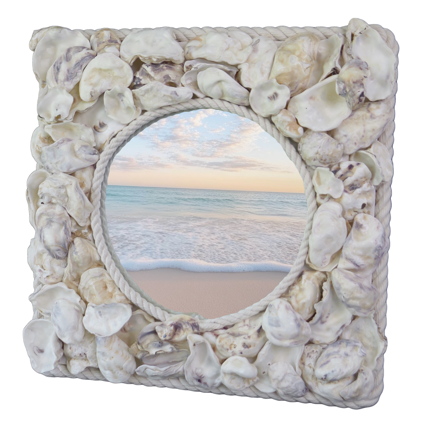 Elegant Oyster Seashell Mirror