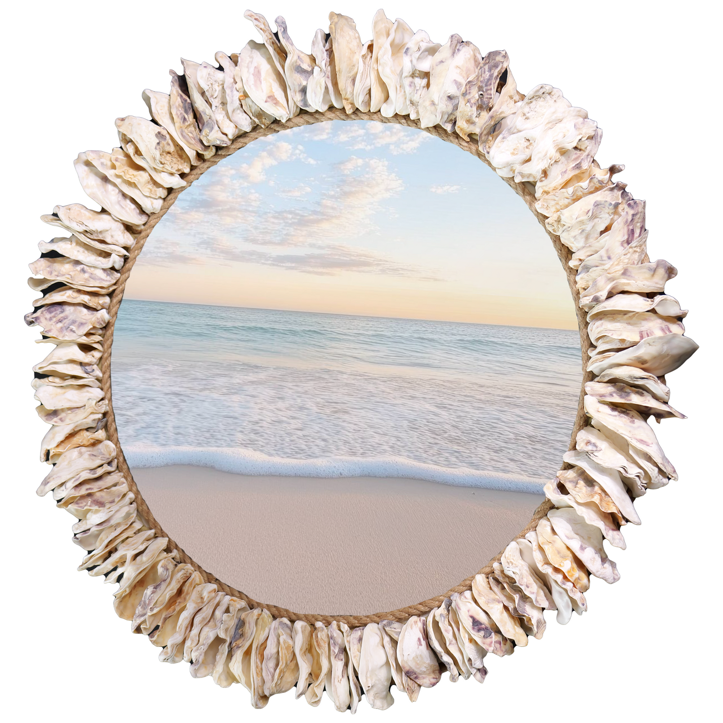 Sunburst Oyster Seashell Mirror